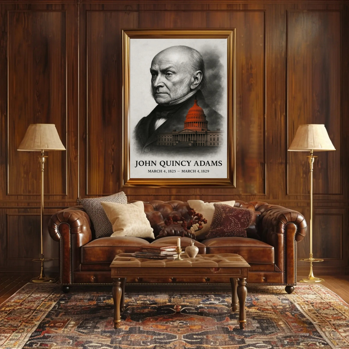 John Quincy Adams 6th President of the United States Reflections Poster