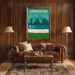 Uzbekistan Cultural Landmarks And Poster