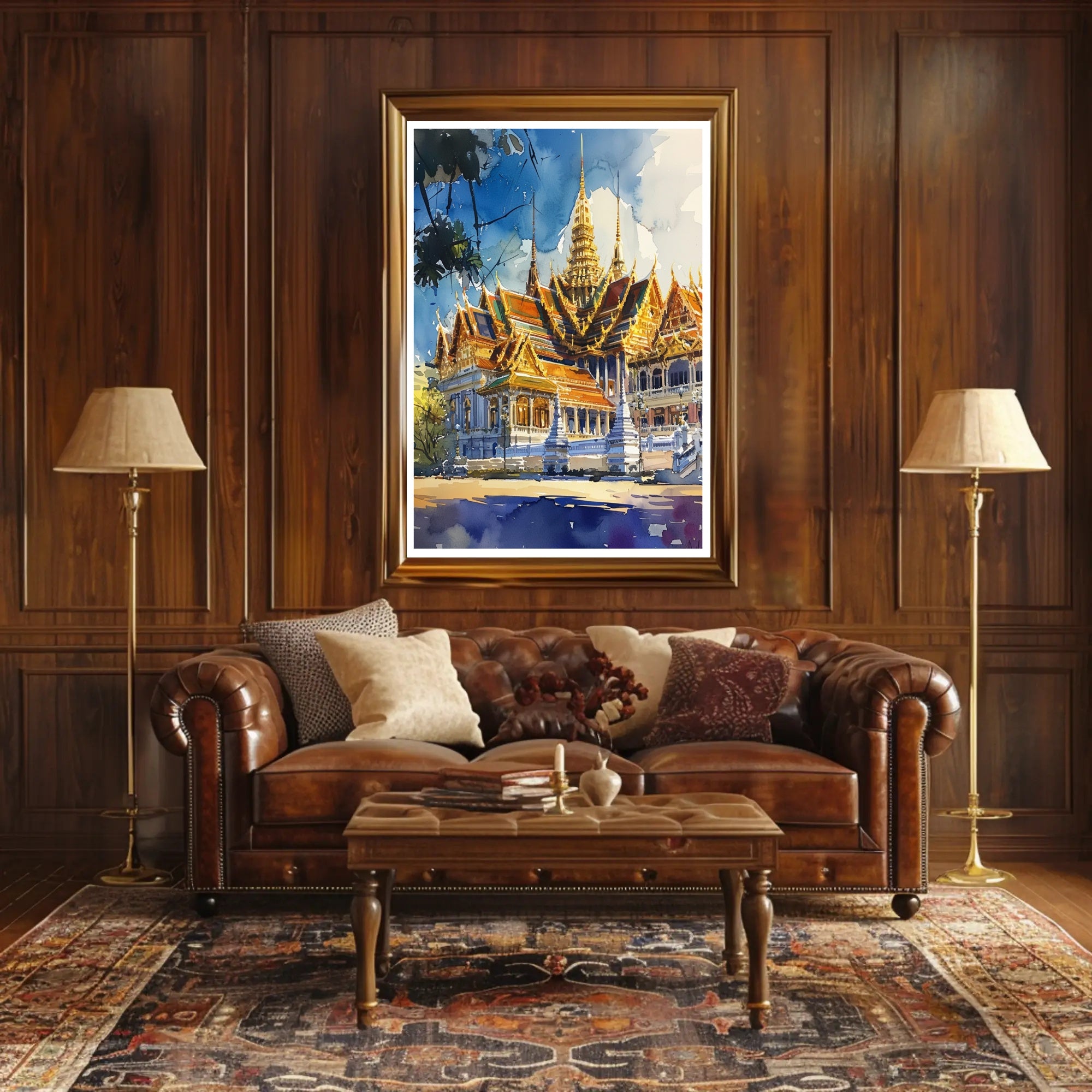 Majestic Temple Architecture Poster PosterGoat