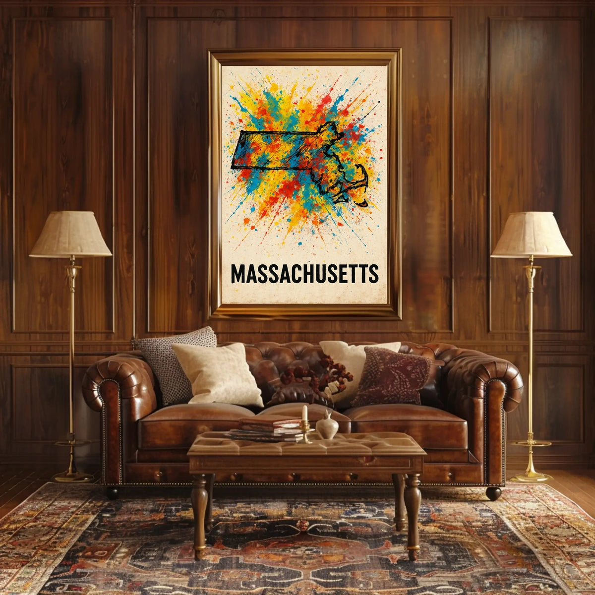 Vibrant Massachusetts Poster