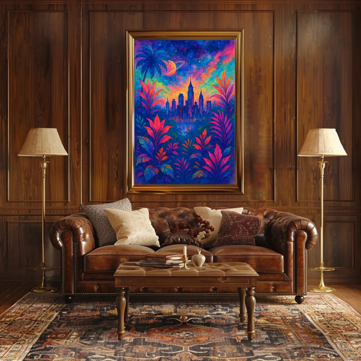 Cosmic Cityscape Poster