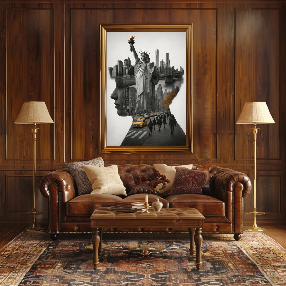 New York City A Symbolic Collage Poster
