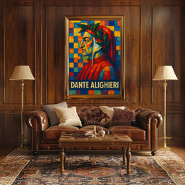 Dante Alighieri A Mosaic Tribute Poster