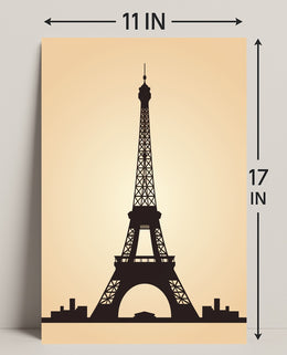 Eiffel Tower Silhouette Poster