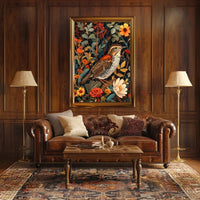 Nature's Harmony Wall Art Print with Bird Design