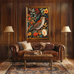 Nature's Harmony Wall Art Print with Bird Design