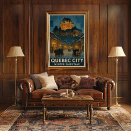 Quebec City Winter Fairytale Poster
