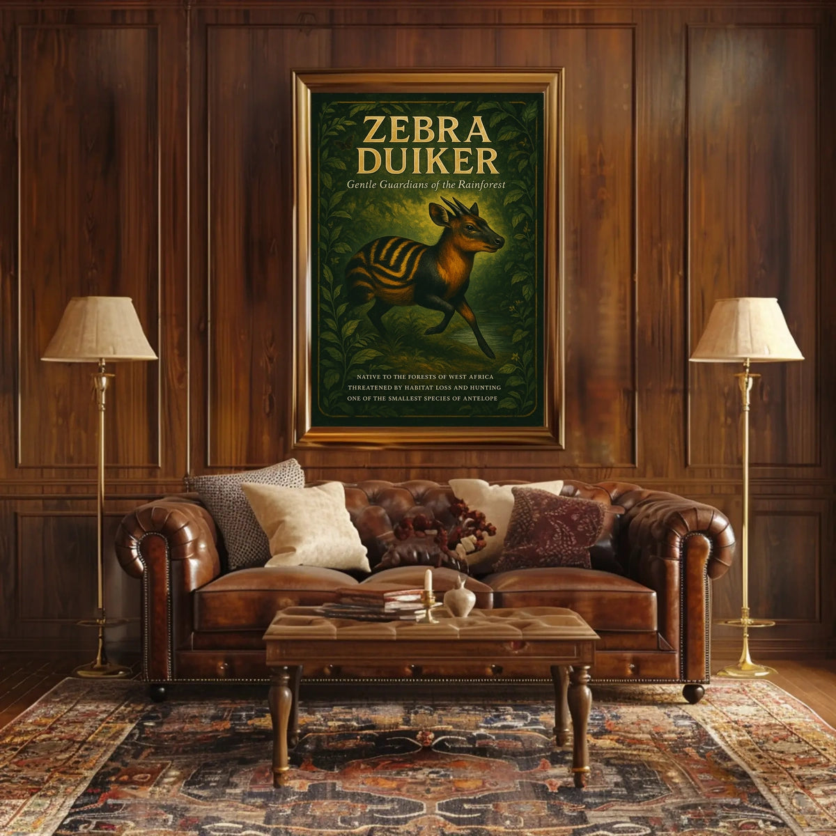 Zebra Duiker Gentle Guardians of the Rainforest Poster