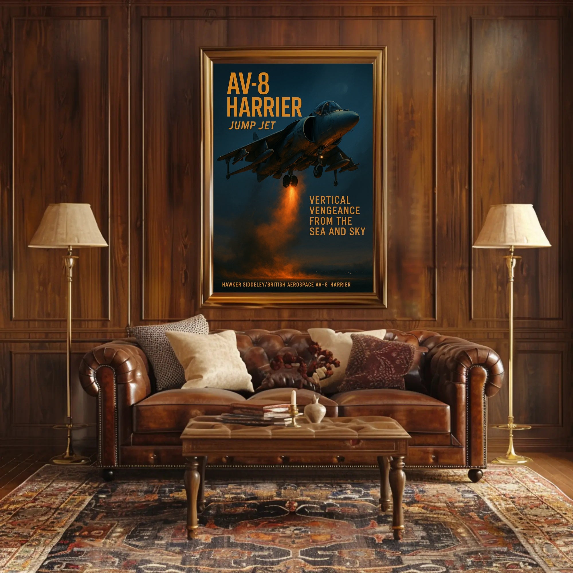 Harrier Jump Jet Aviation Art Poster