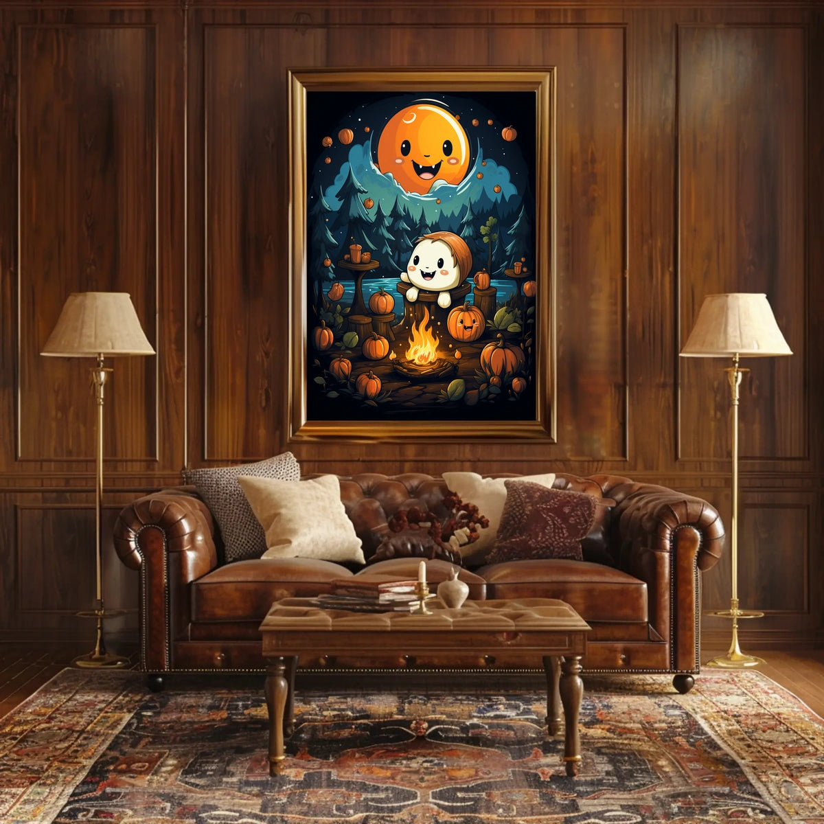 Whimsical Autumn Night Poster
