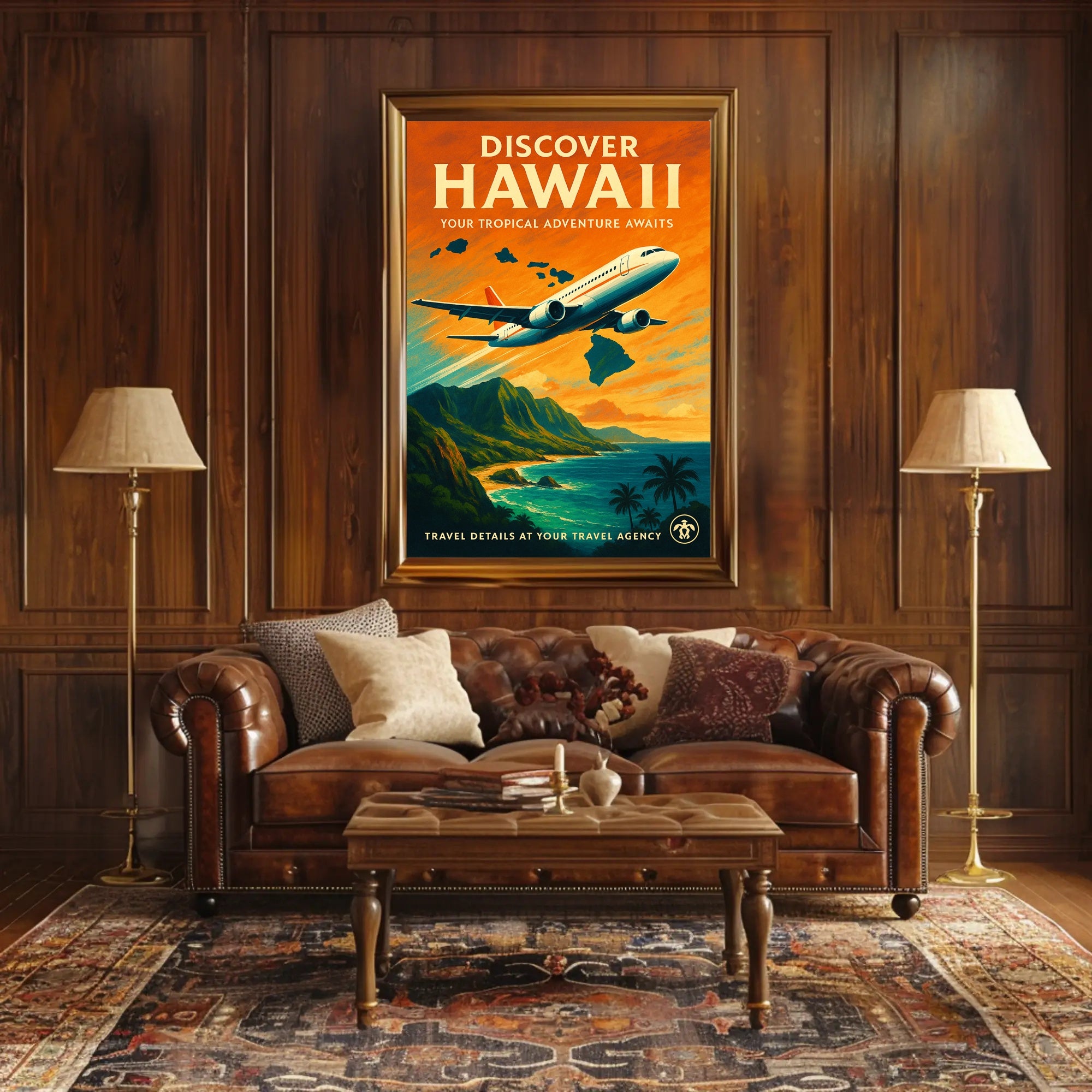Discover Hawaii Travel Poster Art Print PosterGoat
