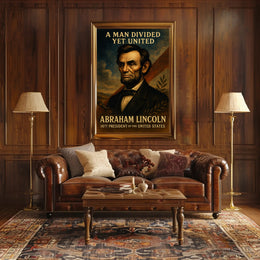 Abraham Lincoln Unity and Division Historical Presidential Poster