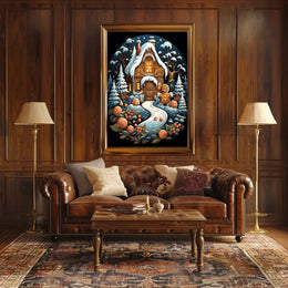 Enchanted Gingerbread Cottage Poster