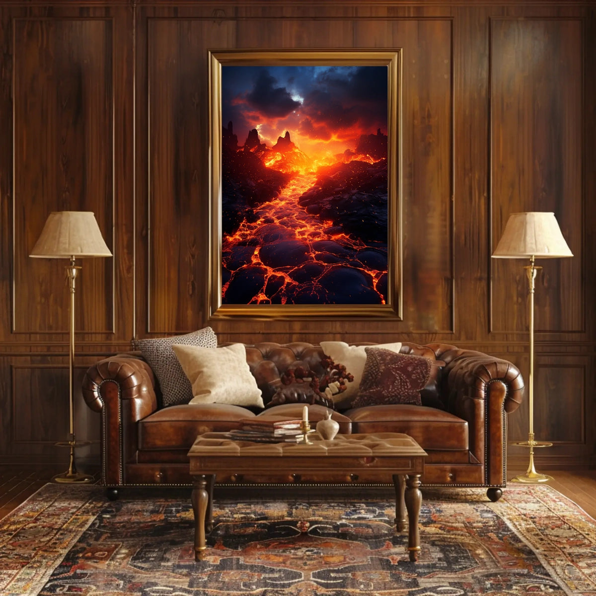 Fiery Landscape Poster
