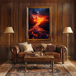 Fiery Landscape Poster