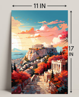 Autumn At The Acropolis Poster