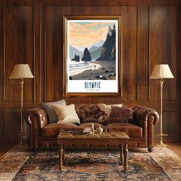 Tranquil Shores of Olympic Poster