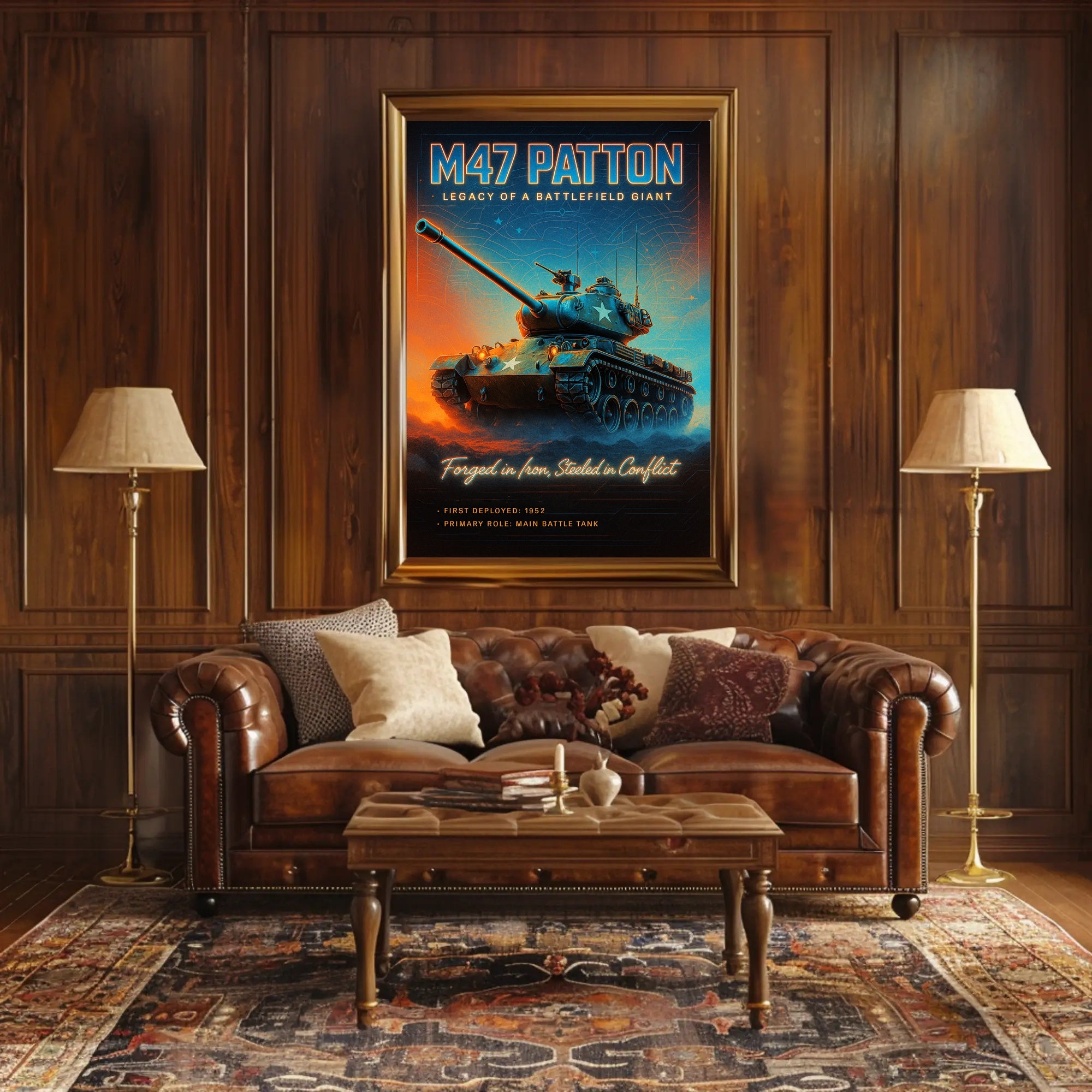 M47 Patton Legacy of a Battlefield Giant Poster PosterGoat
