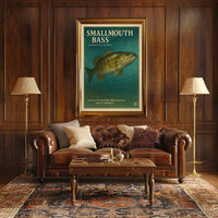 Smallmouth Bass Native Fish of North America Poster