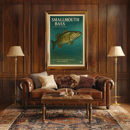 Smallmouth Bass Native Fish of North America Poster