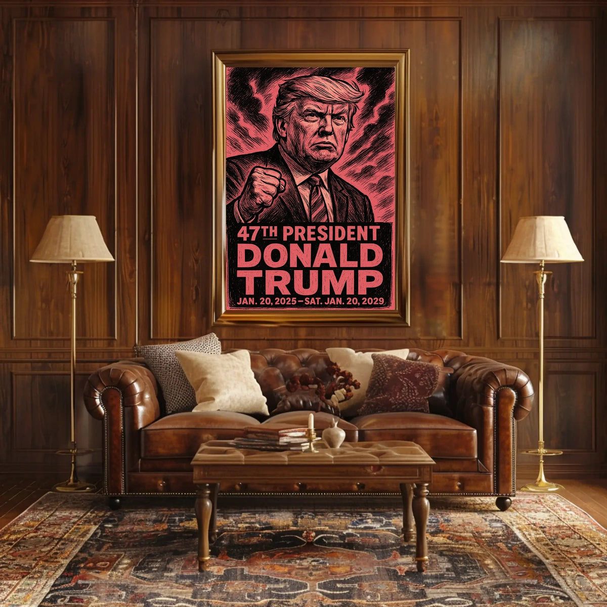 Donald Trump Spirit Resilience Patriot Expressionism Poster