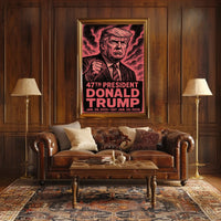 Donald Trump Spirit Resilience Patriot Expressionism Poster