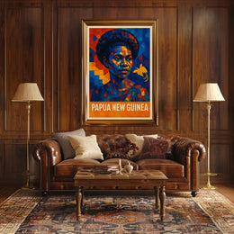 Papua New Guinea Cultural Mosaic Poster
