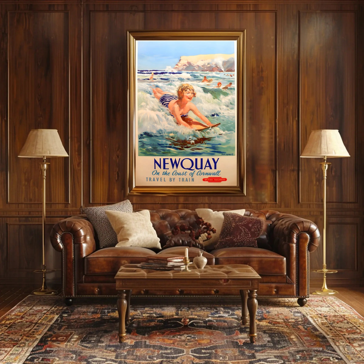 Newquay Travel By Train Poster