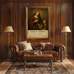 Saint Emma: Compassionate Icon of Charity in Heritage Poster