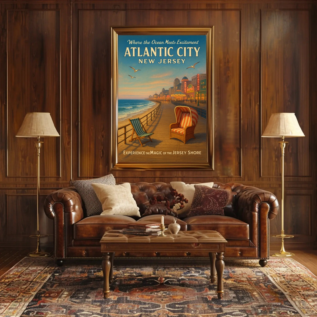 Atlantic City Where the Ocean Meets Excitement Poster