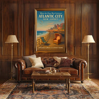 Atlantic City Where the Ocean Meets Excitement Poster