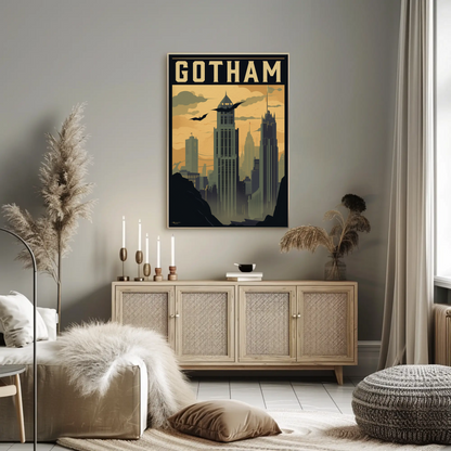 Gotham Vintage Travel Poster