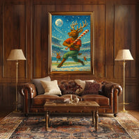 Reindeer Baseball Showdown Poster