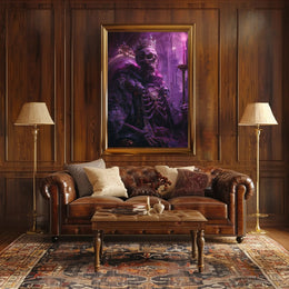 Majestic Morbid Monarchy: Gothic Skeleton Fantasy Poster PosterGoat