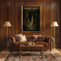 Carlsbad Caverns New Mexico Vintage National Park Poster