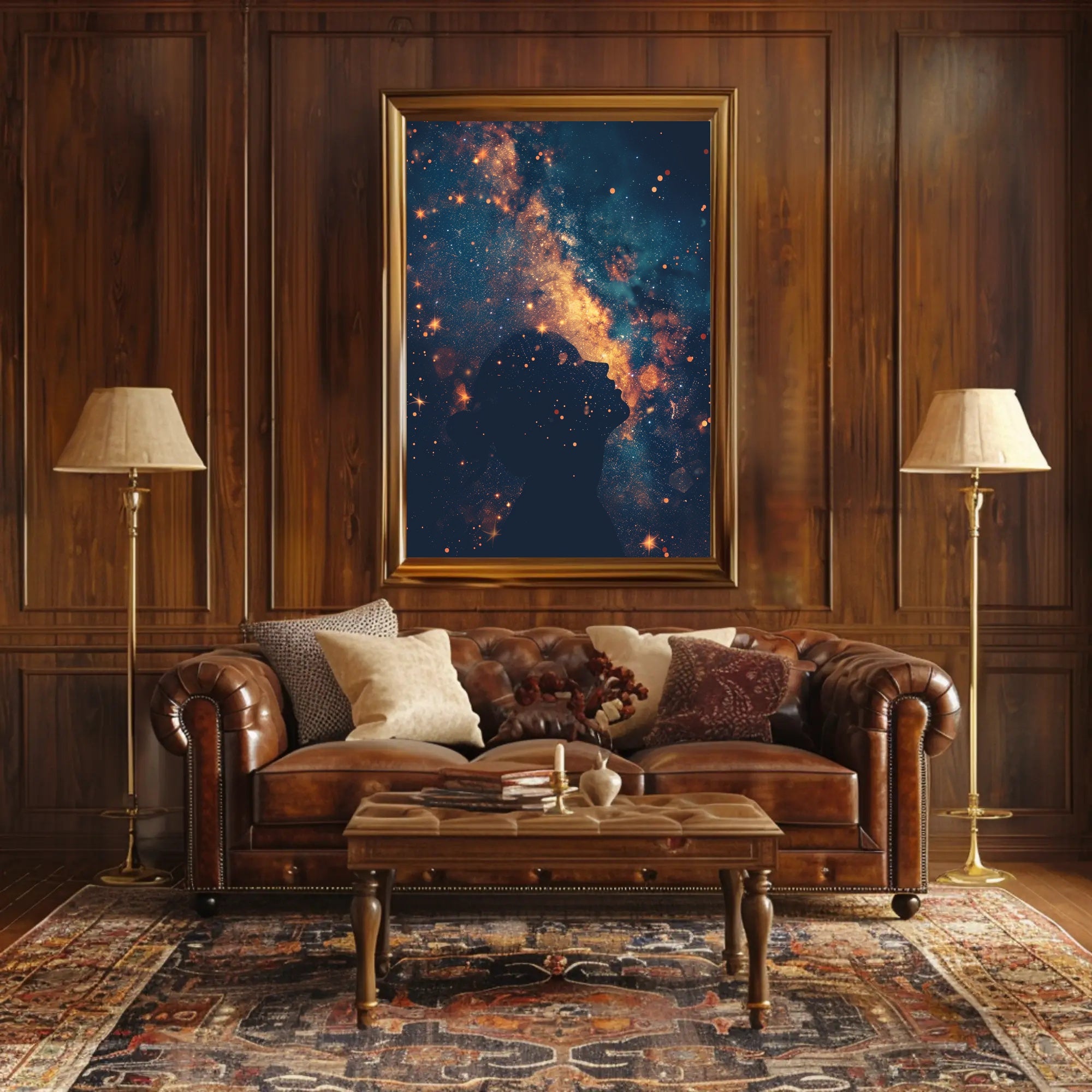 Cosmic Contemplation Art Print Poster for Home Decor PosterGoat