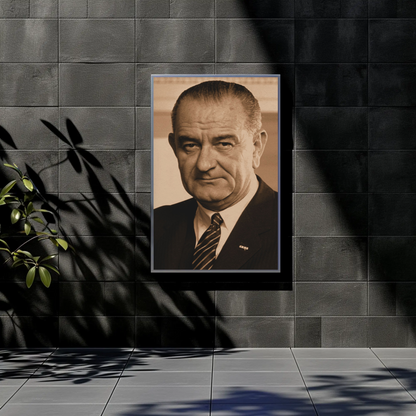 Lyndon Johnson 36th President Sepia Photo