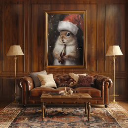 Festive Squirrel Celebration Poster
