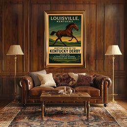 Kentucky Derby Vintage Horse Racing Poster Print