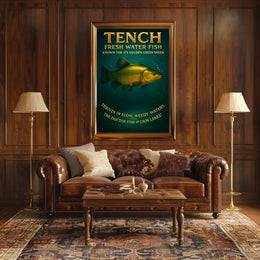 Tench The Golden-Green Freshwater Fish Poster