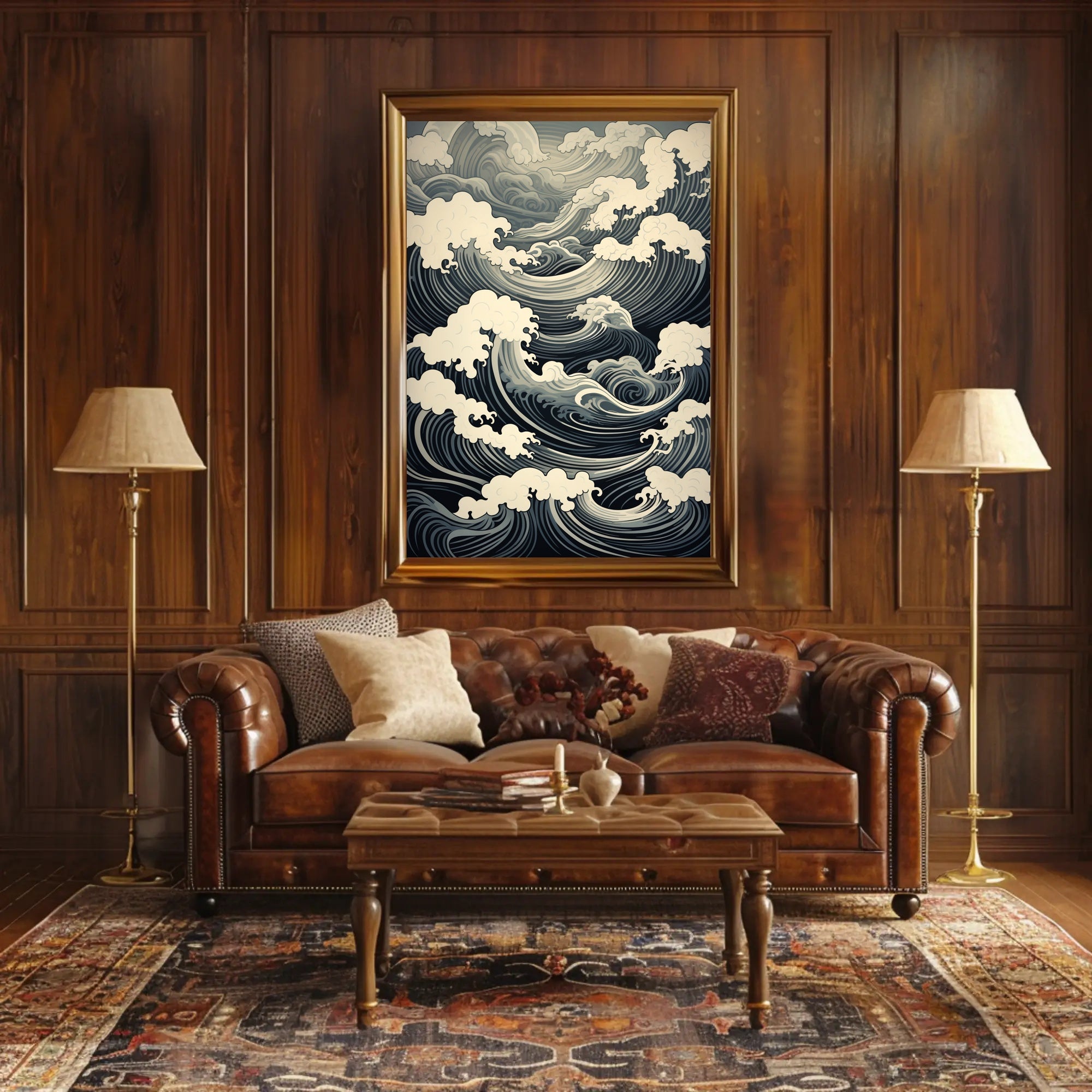 Oceanic Waves And Clouds Poster PosterGoat