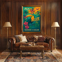 Vibrant Belize Travel Adventure Poster - Travel Poster PosterGoat