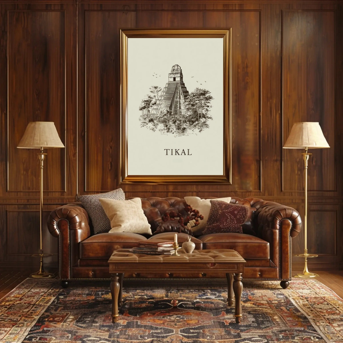 Tikal Ancient Mayan City Poster