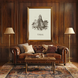 Tikal Ancient Mayan City Poster