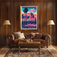 Palm Springs Vivid Sunset Poster