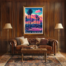 Palm Springs Vivid Sunset Poster