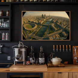 Syrian Arab Republic Aerial Cityscape Poster