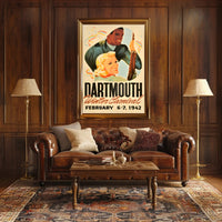 Dartmouth 1942 Vintage Winter Carnival Sports Poster PosterGoat