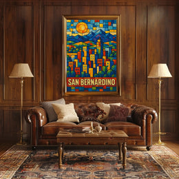 San Bernardino Cityscape Poster