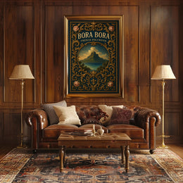 Bora Bora Vintage Travel Paradise Poster PosterGoat